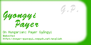 gyongyi payer business card