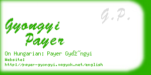 gyongyi payer business card